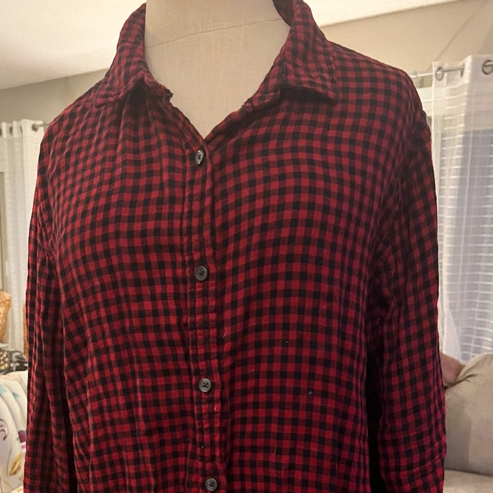 Soft flannel, checkered shirt
